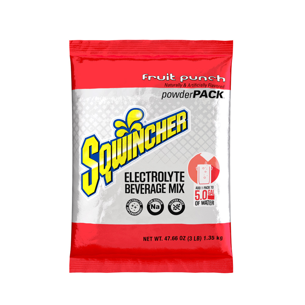 SQWINCHER 5 GALLON MIX FRUIT PUNCH - Powder Packs